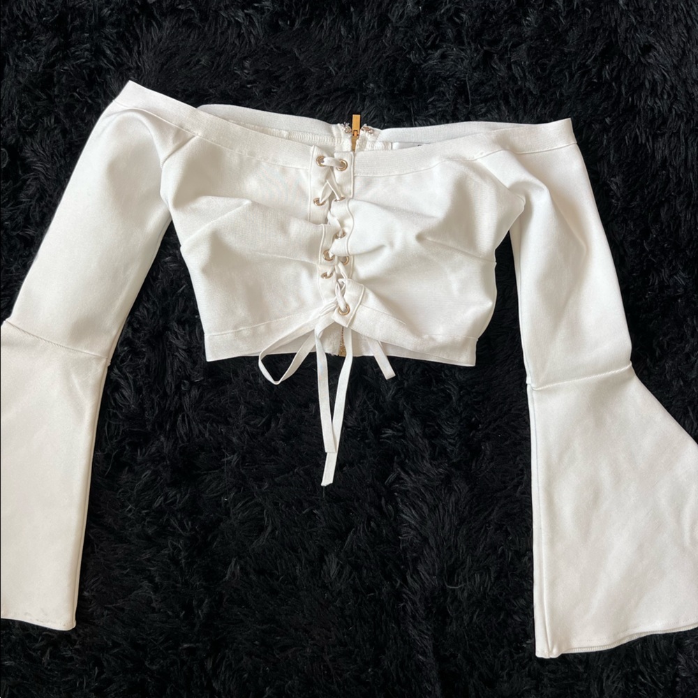 GUESS White Bandage  Crop Top
